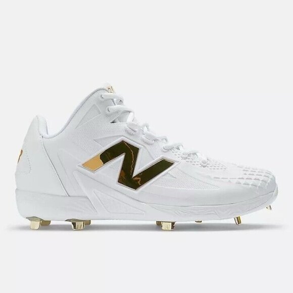 New‎ Balance FuelCell Ohtani 1 White Metallic Gold Cleats MSHOWT1 Men's